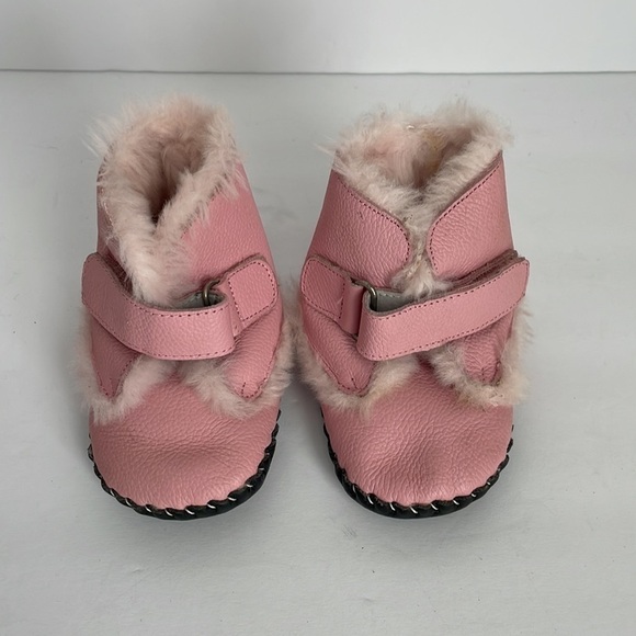Pediped Infant Velcro Booties Pink 6-12 months - Picture 2 of 7